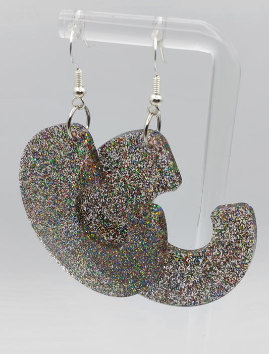 Glitter Swirl Hoops