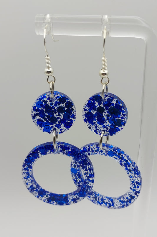 Royal Glitter Hoops